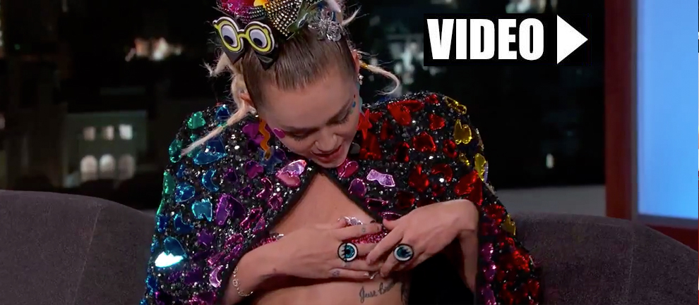 Miley Cyrus Jimmy Kimmel Show'a Bomba Gibi Düştü! – Yarı Çıplak Çıktığı Show'da Sempatiklik ve Dürüstlüğü ile Alkış Aldı