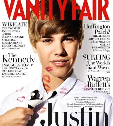 Justin Bieber Şimdi de Vanity Fair’in Kapağında!