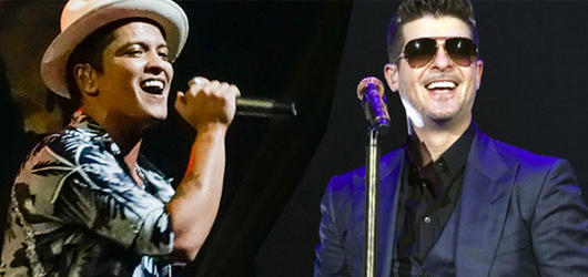 Robin Thicke ve Bruno Mars Coşturdu
