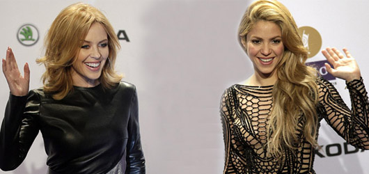 Kylie Minogue ve Shakira Yan Yana