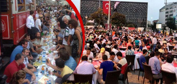Taksim'de iki ayrı iftar