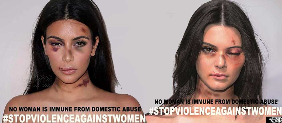 Kim Kardashian Kadına Şiddete Tepkisiz!
