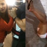 sarhos kiz arabayı parcaladi