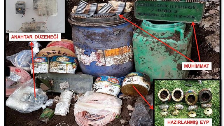 Bitlis’te arazide gömülü 600 kilo el yapımı patlayıcı ele geçirildi