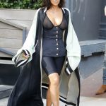 Kim Kardashian Rocks A See Through Top In NYC