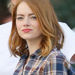 Emma Stone makes a run for it on the set of La La Land