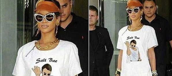 Nusret’in tuz dökme akımına Rihanna’da katıldı