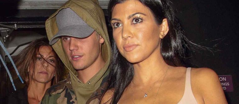Justin Bieber ve Kourtney Kardashian gecelerde