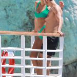 Emily Ratajatowski Rocks a Green Bikini at the  Eden Roc Hotel Pool