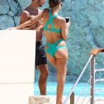 Emily Ratajkowski swim in pool of Eden Rock Antibes