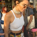 Kendal Jenner and Kourtney Kardashian at a icecremestore in Cannes, France
