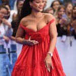 Rihanna looks amazing in red at the “Valerian and The City Of a Thousand Planets” premiere