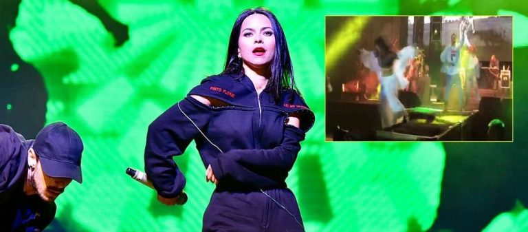 Inna, sahneden fena düştü