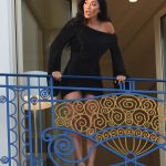 Nicole Scherzinger is seen on a photo shoot at the Martinez hotel showing off a bit of shoulder for the camera