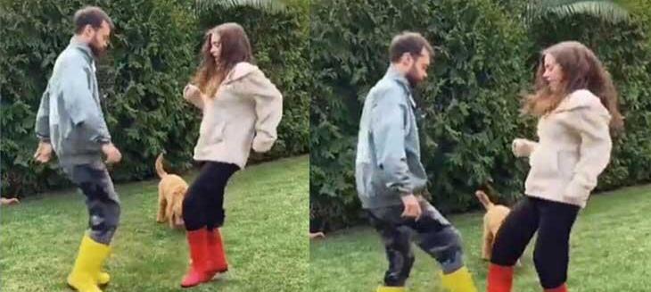 Bensu Soral ve Bedirhan Soral’ın corona dansı