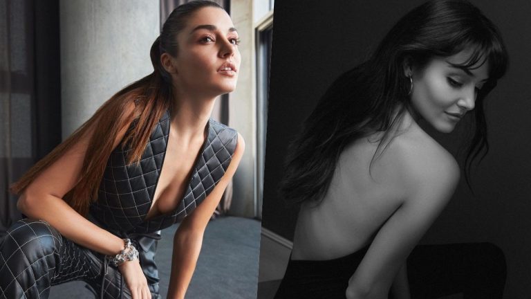 HANDE ERÇEL, GÖĞÜS DETAYLI ELBİSESİYLE PAYLAŞIM YAPTI