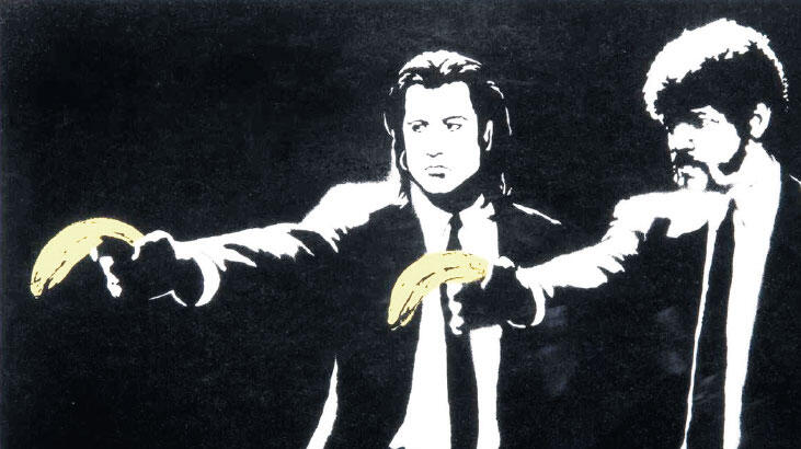 Banksy’nin Pulp Fiction eseri 125 bin Sterlin’e satıldı