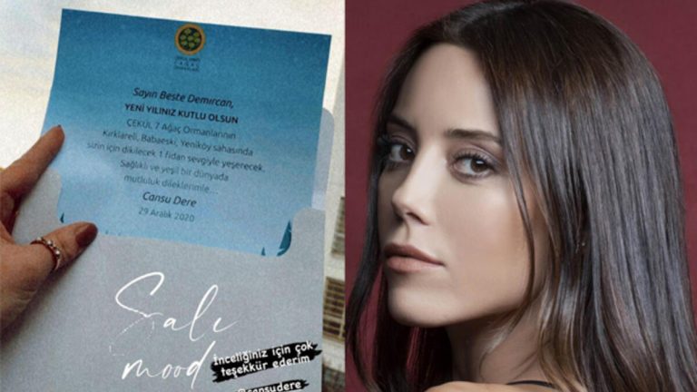 Cansu Dere’den anlamlı hediye