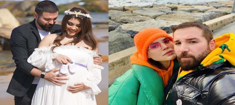 DENİZ VE GAYE EVİN ÇİFTİNİNİN BEBEK SEVİNCİ