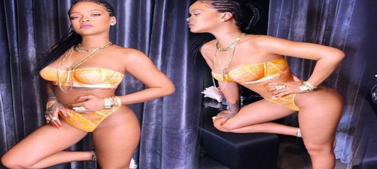 RIHANNA İÇ ÇAMAŞIRLARIYLA POZ VERDİ
