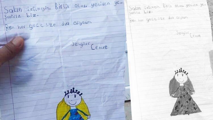 YANGIN BÖLGESİNDE DUYGU YÜKLÜ NOT