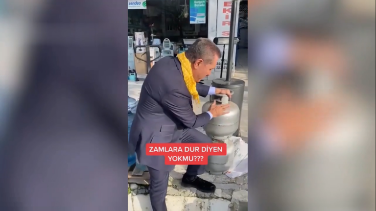 Fahiş tüp fiyatlarına isyan etti! Mustafa Sarıgül şimdi de tüpü tokatladı