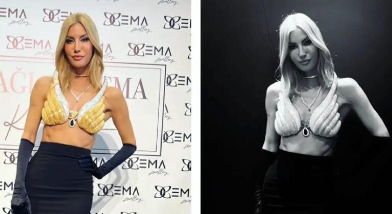 Çağla Şıkel, 5 milyon TL’lik altın büstiyer giydi