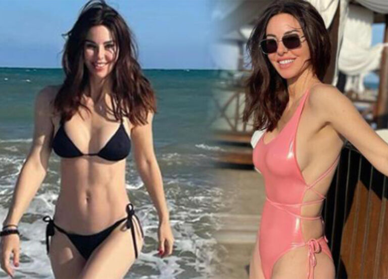 Modellere taş çıkardı