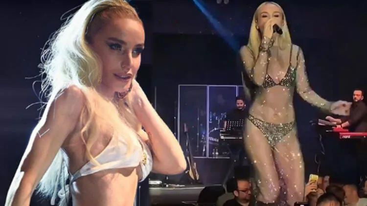 Sınırları zorlayan Gülşen, kalça ve bel detaylı sahne kıyafetiyle dikkatleri üzerine çekti