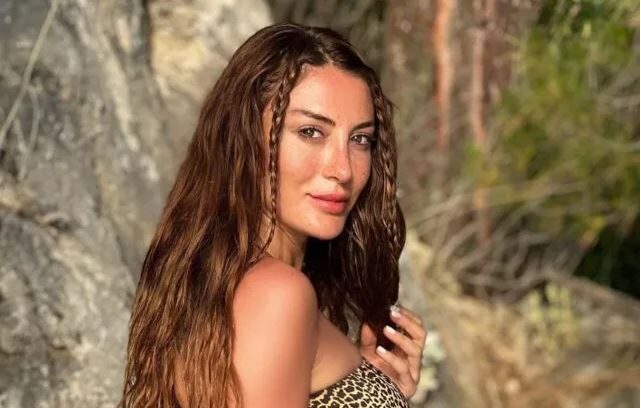 Merve Oflaz leopar desenli bikinisiyle adeta şov yaptı