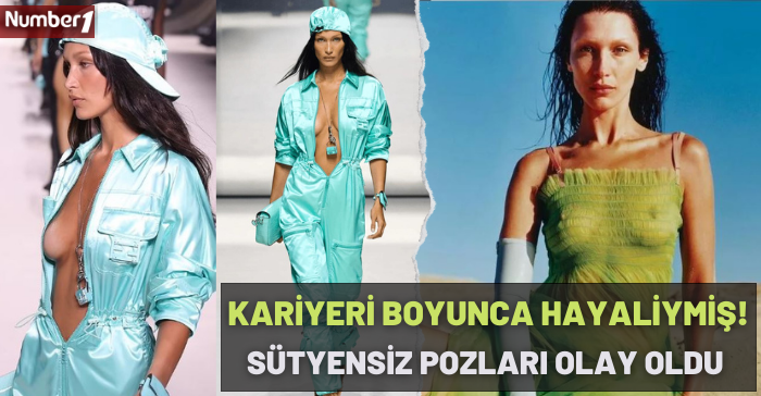 Defilenin yıldızı Bella Hadid