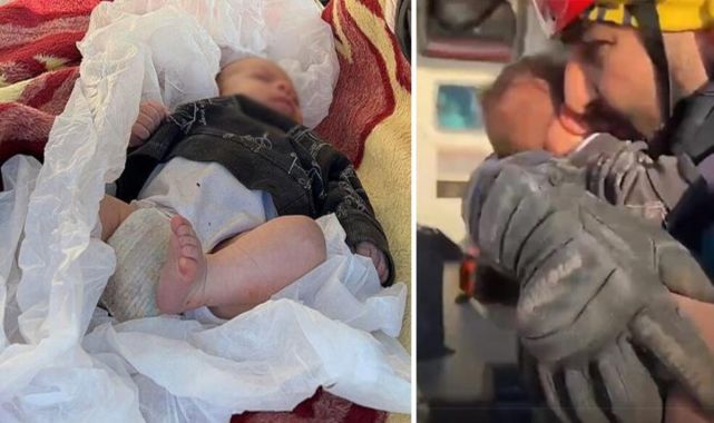 Enkazdan sağ kurtarılan 4 aylık Duru bebek gülücükler saçtı