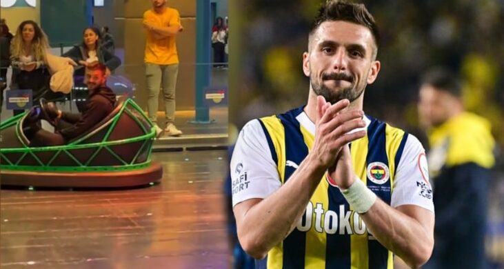 Tadic çocuklarıyla çarpışan arabalarda eğlendi
