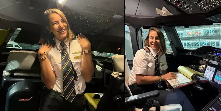 Türk kadın pilot gururlandırdı. Dünyanın en büyük uçağının kontrolü artık onda