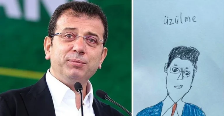 İmamoğlu, cezaevi yolunda çocukların resimlerini gördü