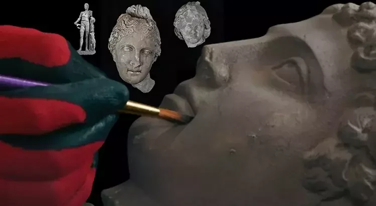 Hermes’in heykeli Aspendos arkeoloji kazılarında bulundu