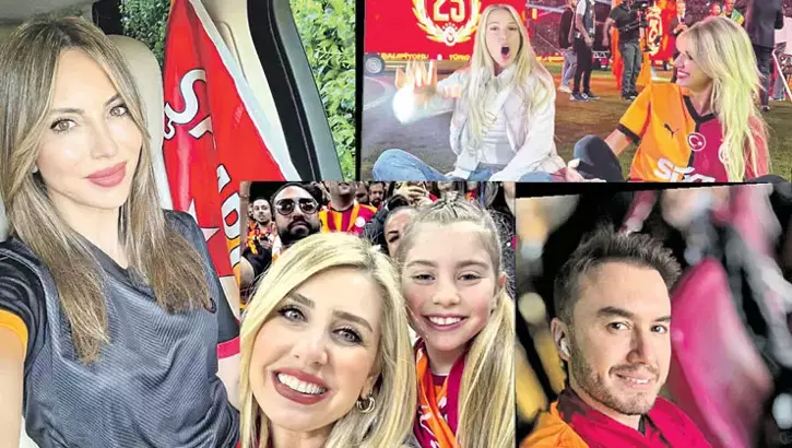 Galatasaray 5. yıldızı takarken ünlü isimler de kutlamalar yaptı