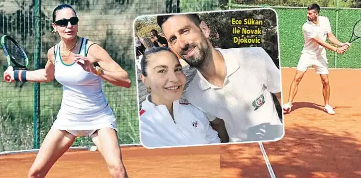 Ece Sükan, Novak Djokovic ile maç yaptı