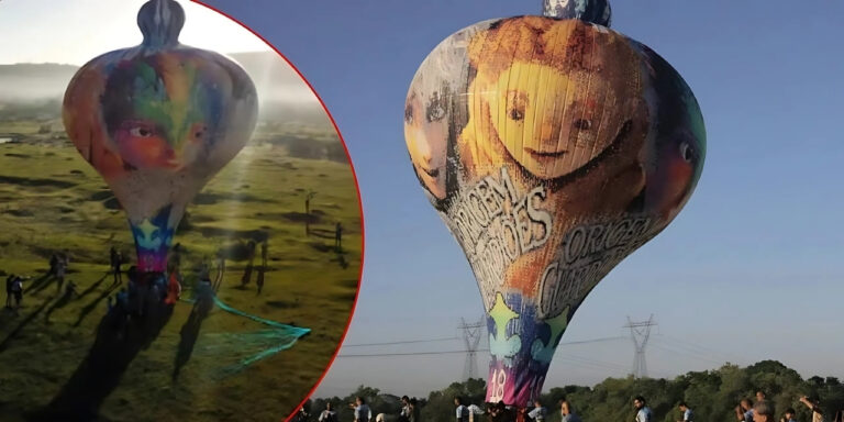 Brezilya’da alev alan sıcak hava balonu düştü