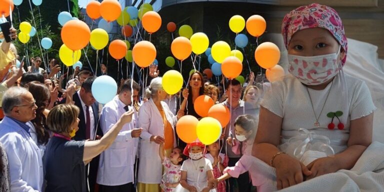 Türkiye’de şifa bulan küçük Zeine, balonlarla Kazakistan’a uğurlandı