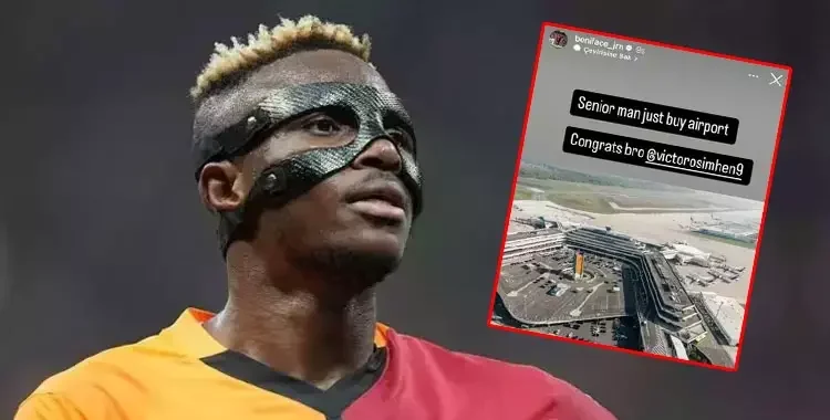 Osimhen havalimanından paylaştı