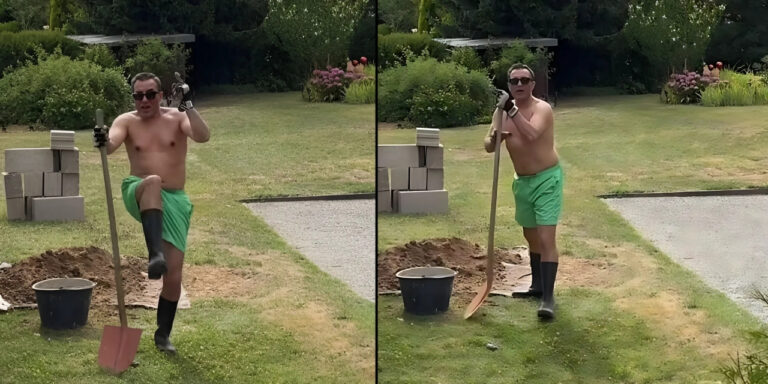 Ünlü şarkıcı çizme ve kürekle dans etti