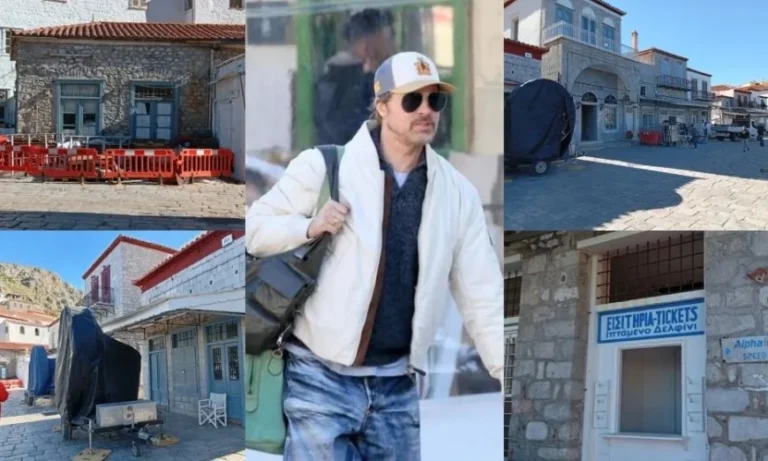 Brad Pitt Ege’de kamera karşısında